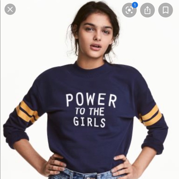 power to the girls sweatshirt
